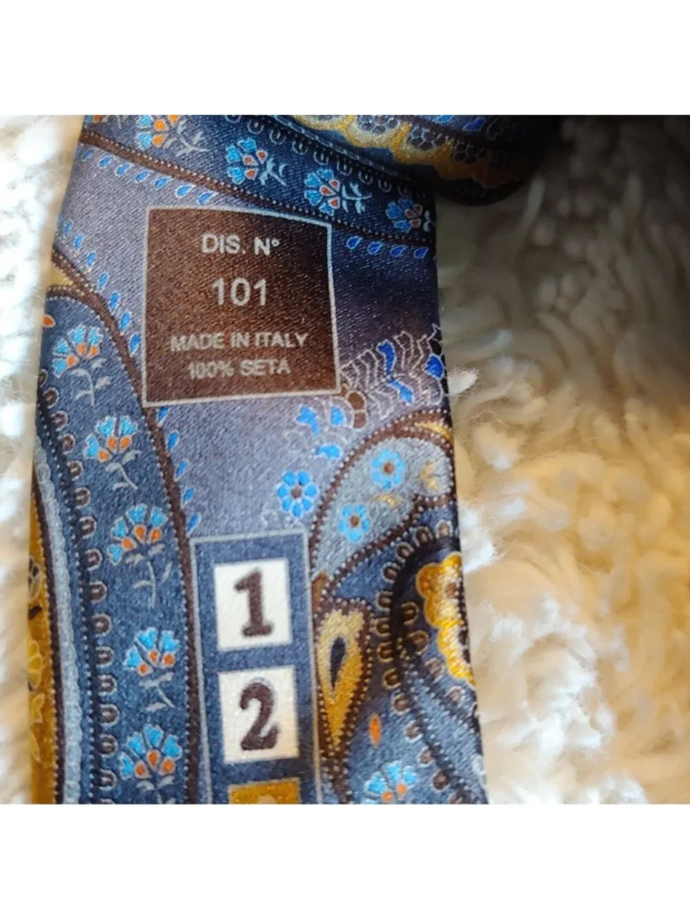 Ermenegildo Zegna Quindici #101 Silk Paisley Tie Made Italy Luxury